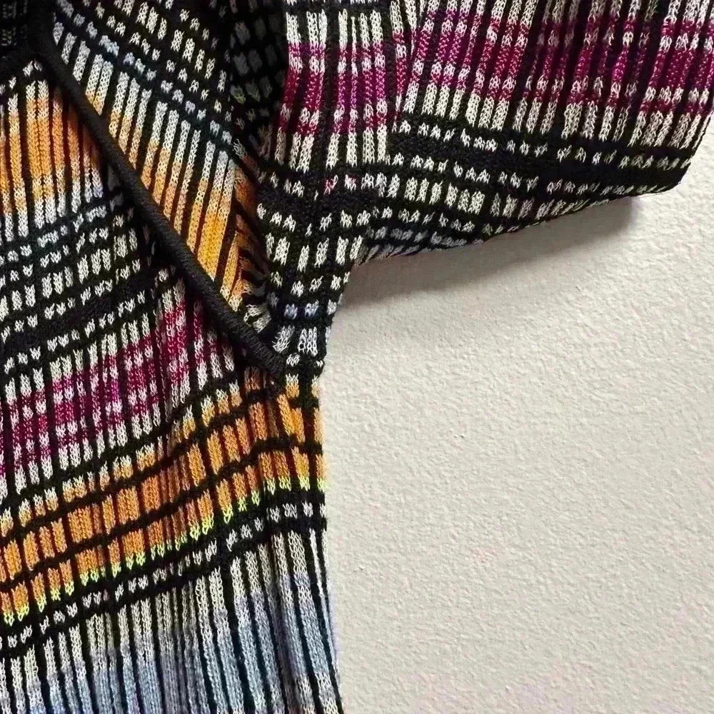 M Missoni Multi-Color Knit Bodycon Sheath Dress Women 12 Luxury Italy Euro Chic - Picture 9 of 11